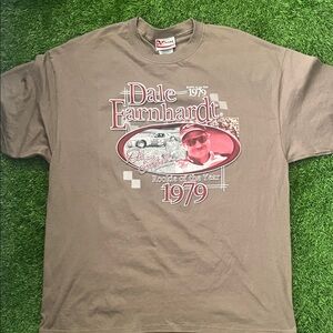 Vintage Chase Authentics Brown Dale Earnhardt Tee Rookie of the Year Size XL